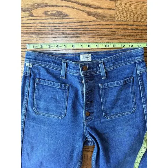 Citizens of Humanity Women's Kimberly Patch Pocket Flare Jeans Abalone 27 - Picture 6 of 8